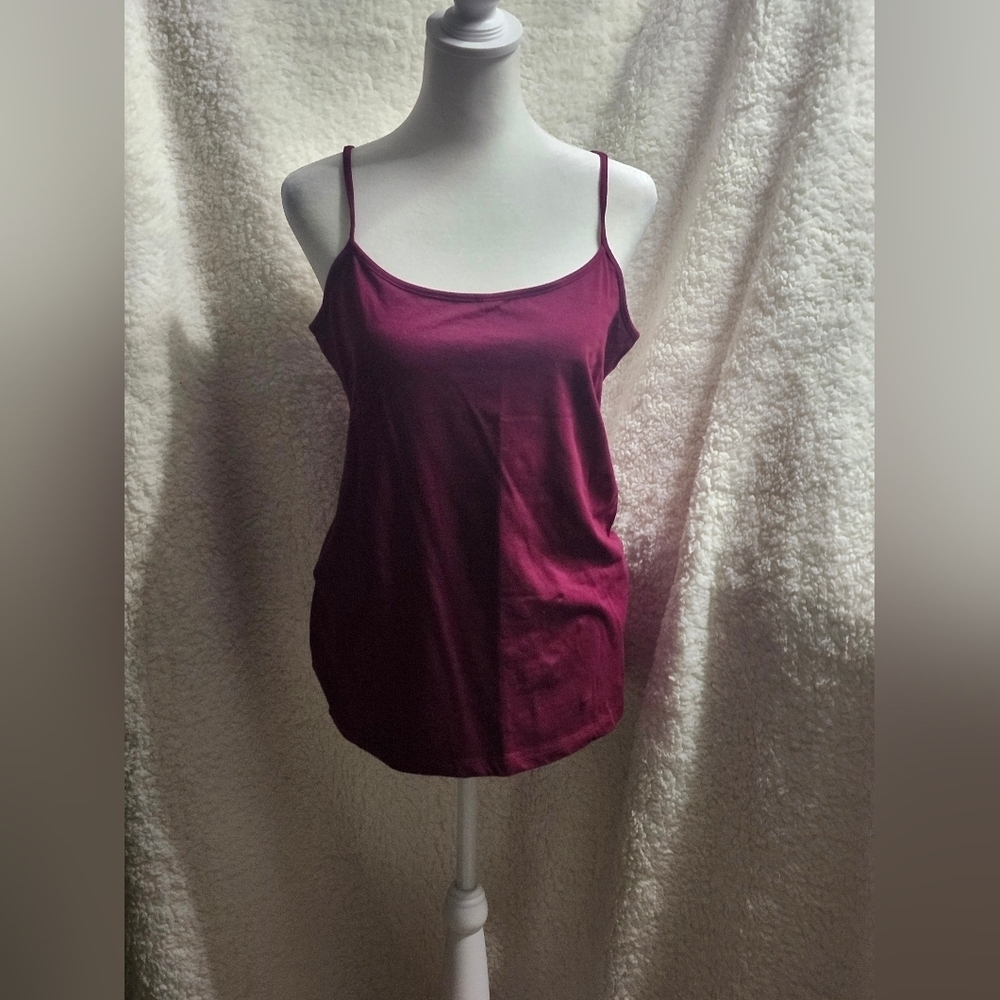 Women's Tank Top - Burgundy No Boundaries Size: XL(15-17)